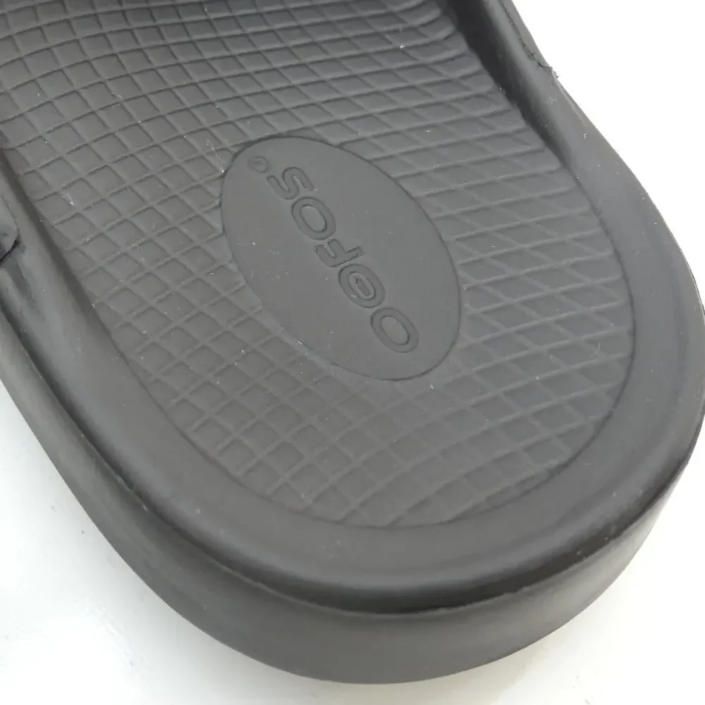 OOFOS OOahh Recovery Sandals Black Men's 12 Women's 14 Slide Slip On Comfort